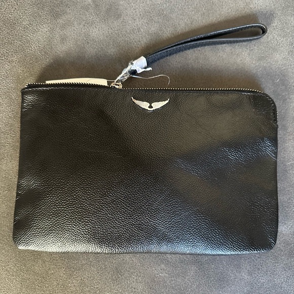 ZADIG & VOLTAIRE zipped wristlet. NWT & wrappings.Not mini.BLK LTR. Measure ⬇️ - Picture 8 of 8